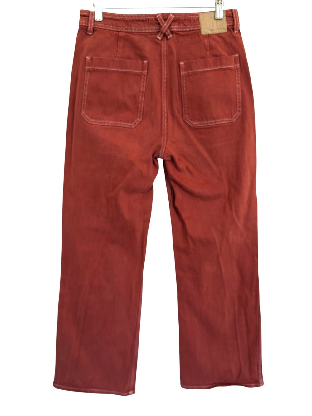 Seventy + Mochi Rust Red Wide-Leg Denim Jeans – Women’s Size 29 - Picture 7 of 15